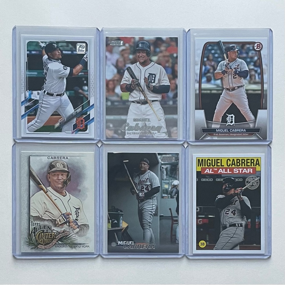 Lot of 6 Miguel Cabrera Detroit Tigers Topps MLB Baseball Cards